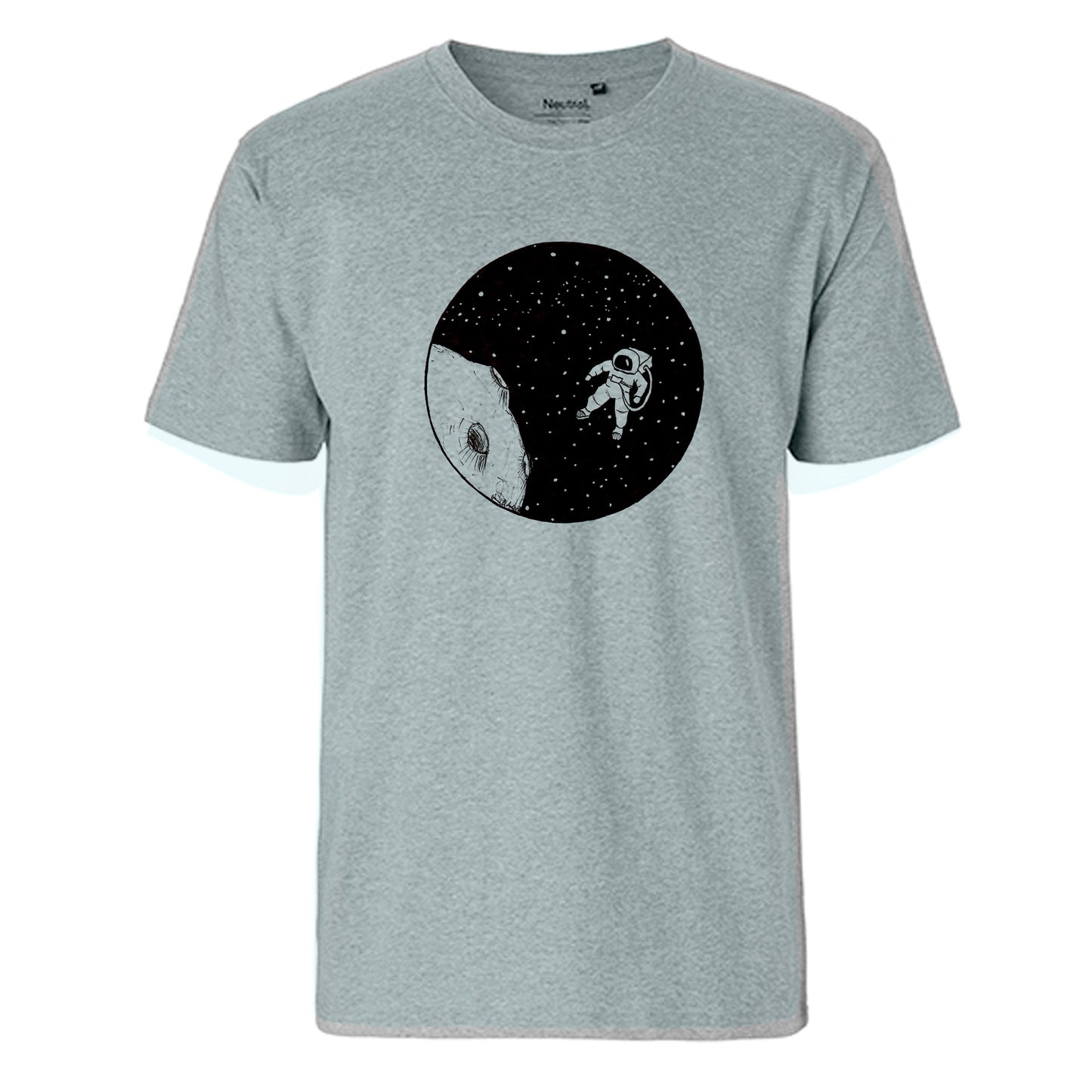 FairTrade Herren T-Shirt 'Astronaut gezeichnet' Bio-Baumwolle