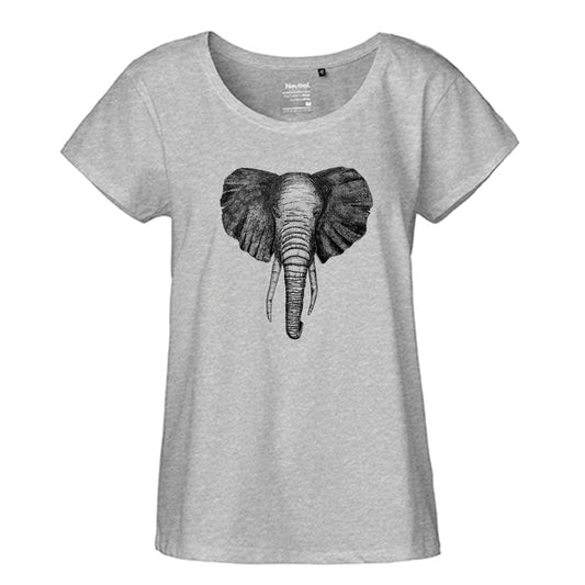 FairTrade Loose Fit T-Shirt 'Magnolia Branch Drawn' Organic Cotton