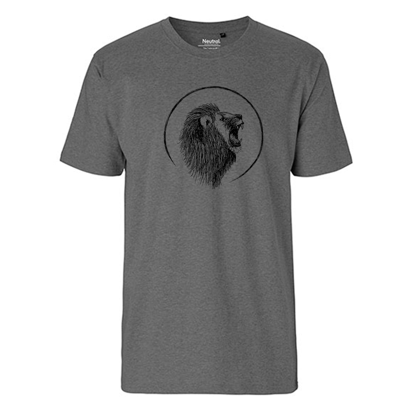 FairTrade men's t-shirt 'lion drawn' organic cotton