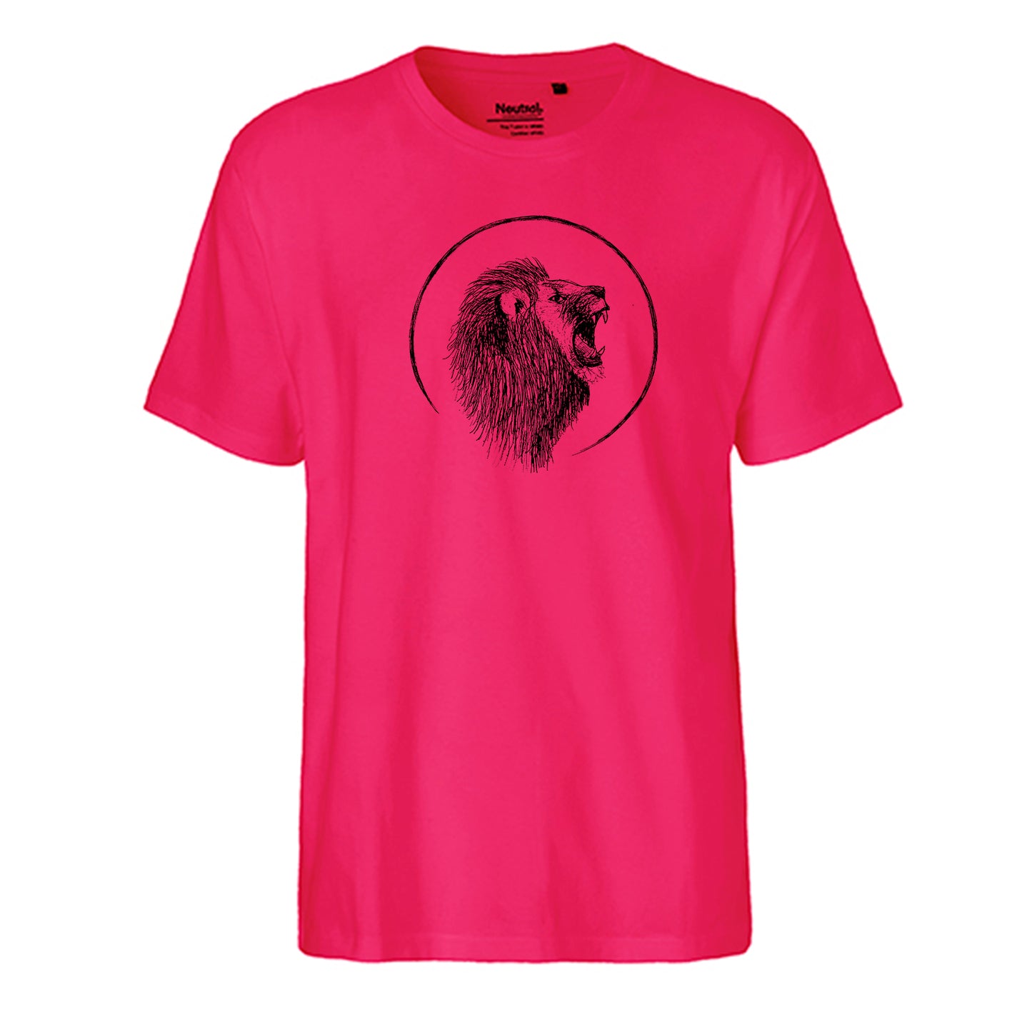 FairTrade men's t-shirt 'lion drawn' organic cotton