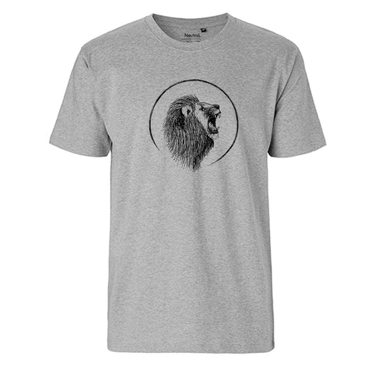 FairTrade Herren T-Shirt 'Löwe gezeichnet' Bio-Baumwolle