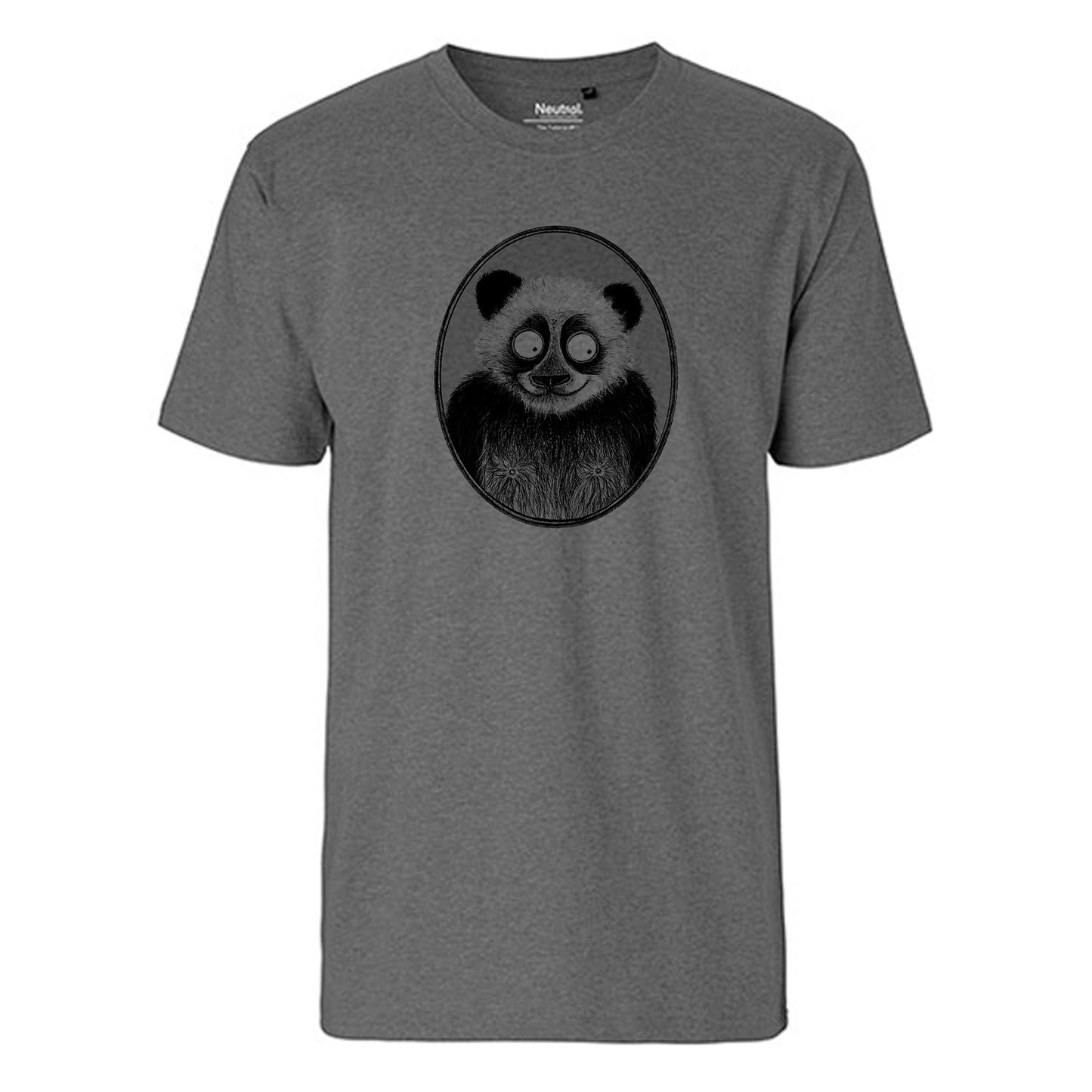 FairTrade men's t-shirt 'Panda - drawn' organic cotton