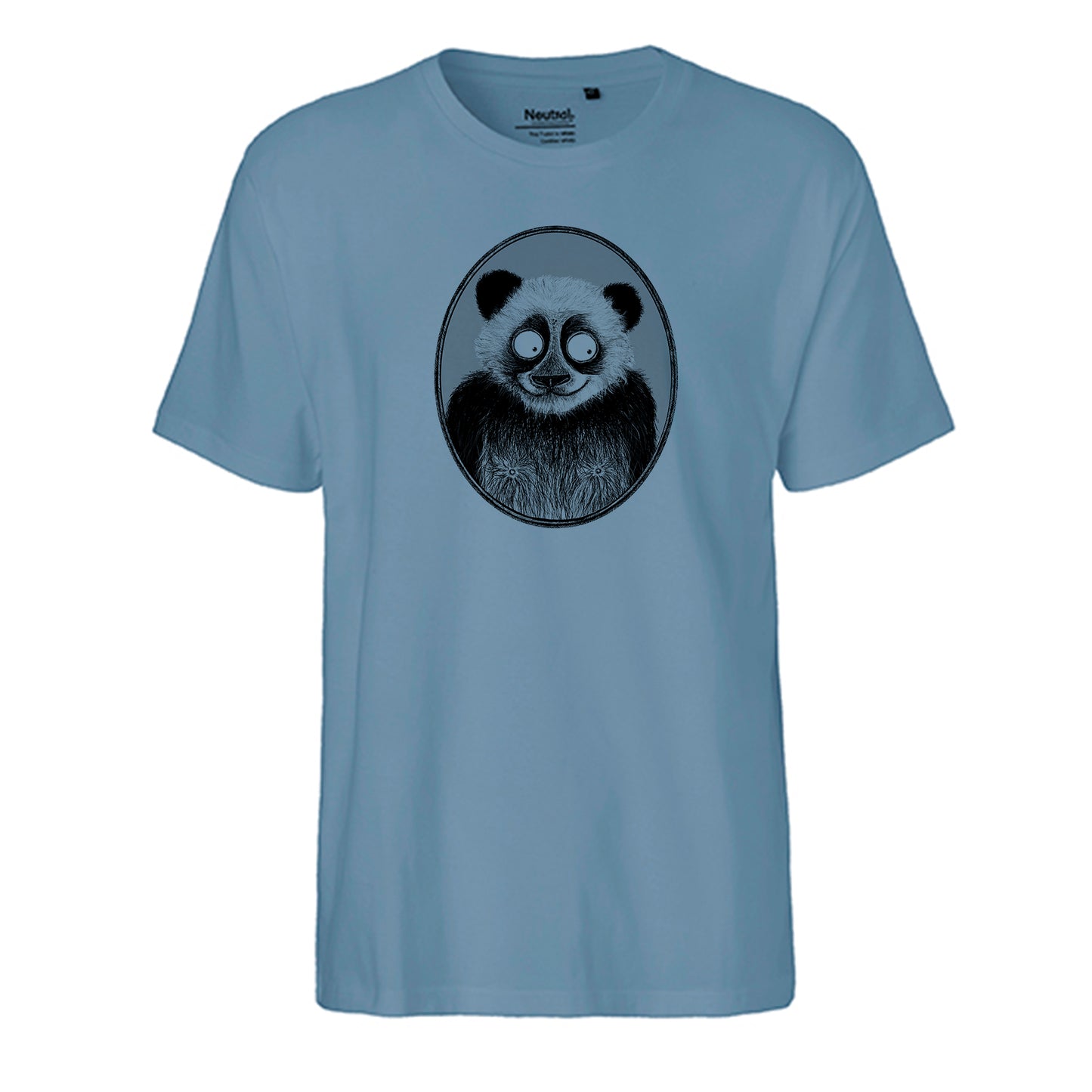 FairTrade men's t-shirt 'Panda - drawn' organic cotton