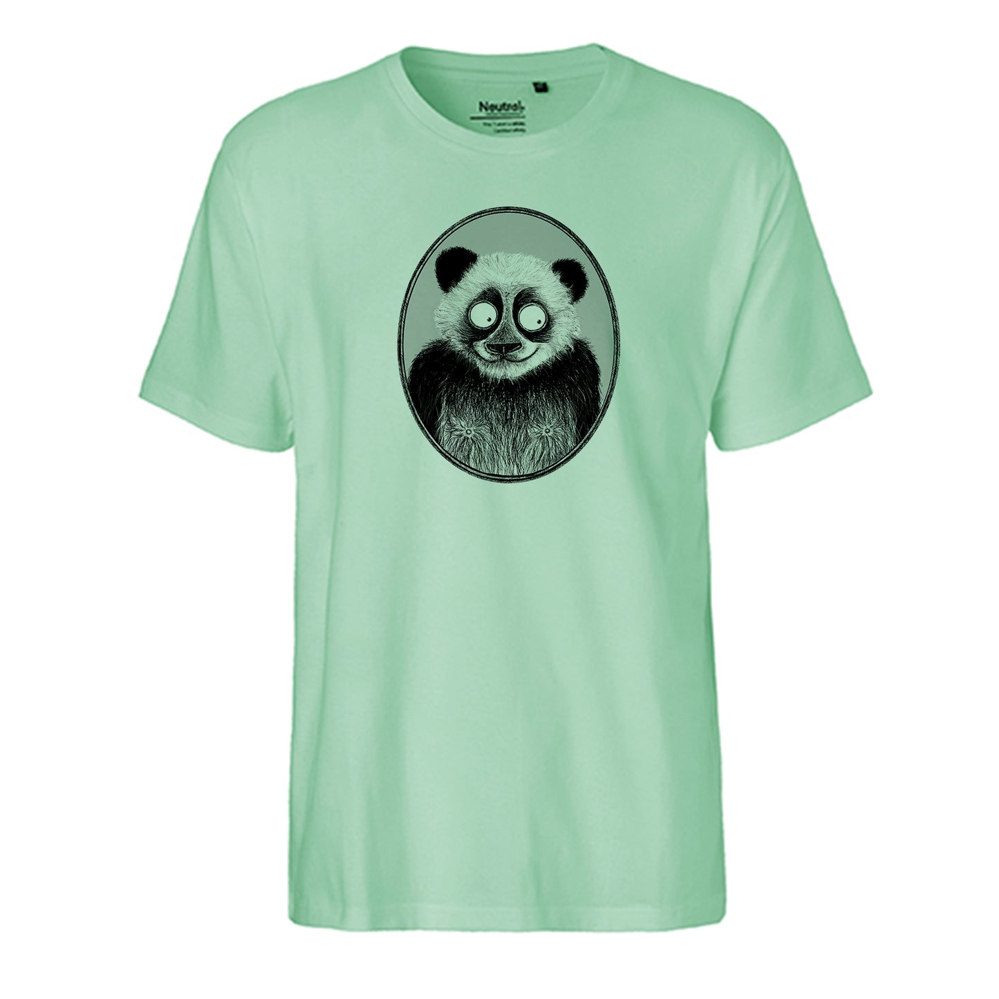 FairTrade Herren T-Shirt 'Panda -  gezeichnet' Bio-Baumwolle