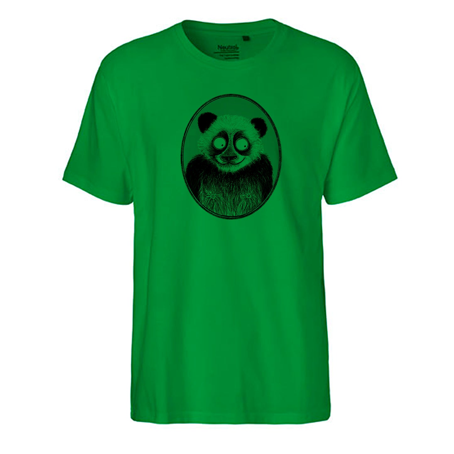 FairTrade men's t-shirt 'Panda - drawn' organic cotton