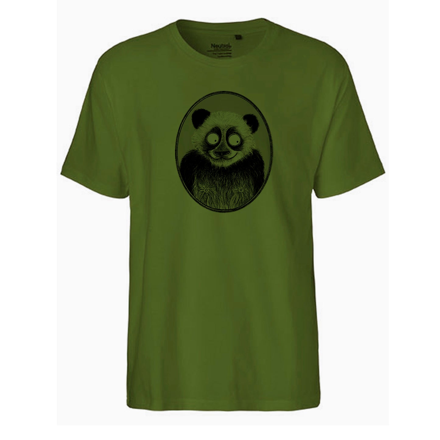 FairTrade Herren T-Shirt 'Panda -  gezeichnet' Bio-Baumwolle