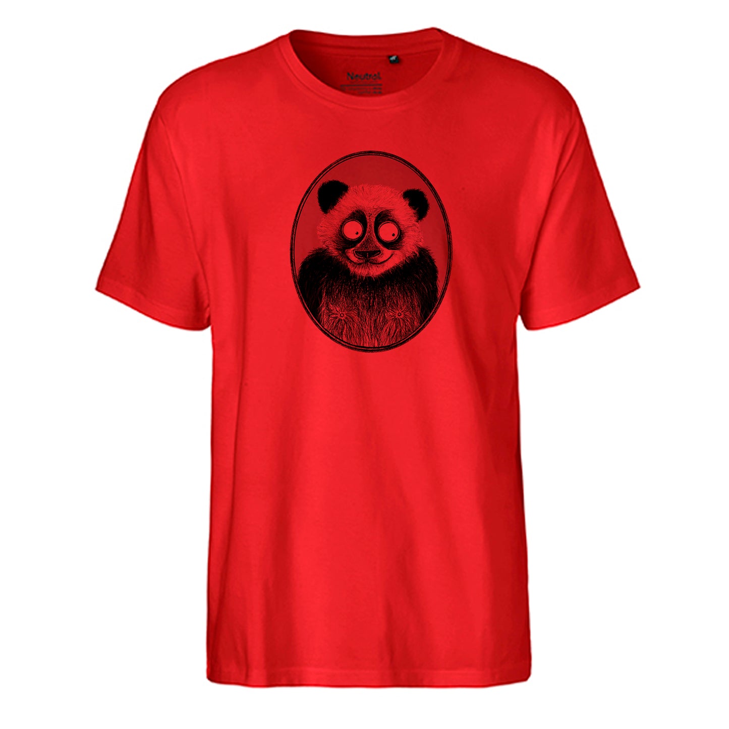 FairTrade Herren T-Shirt 'Panda -  gezeichnet' Bio-Baumwolle