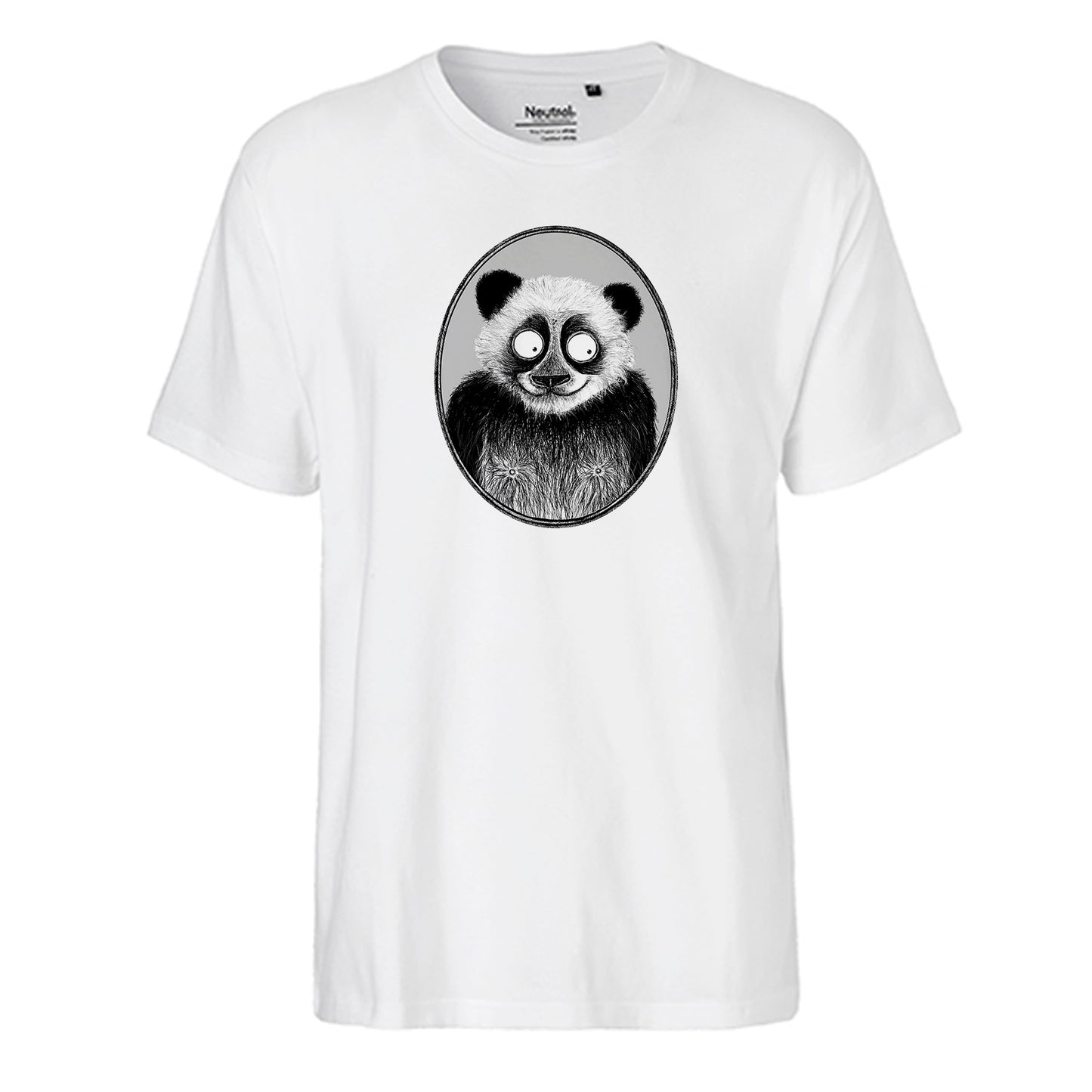 FairTrade Herren T-Shirt 'Panda -  gezeichnet' Bio-Baumwolle