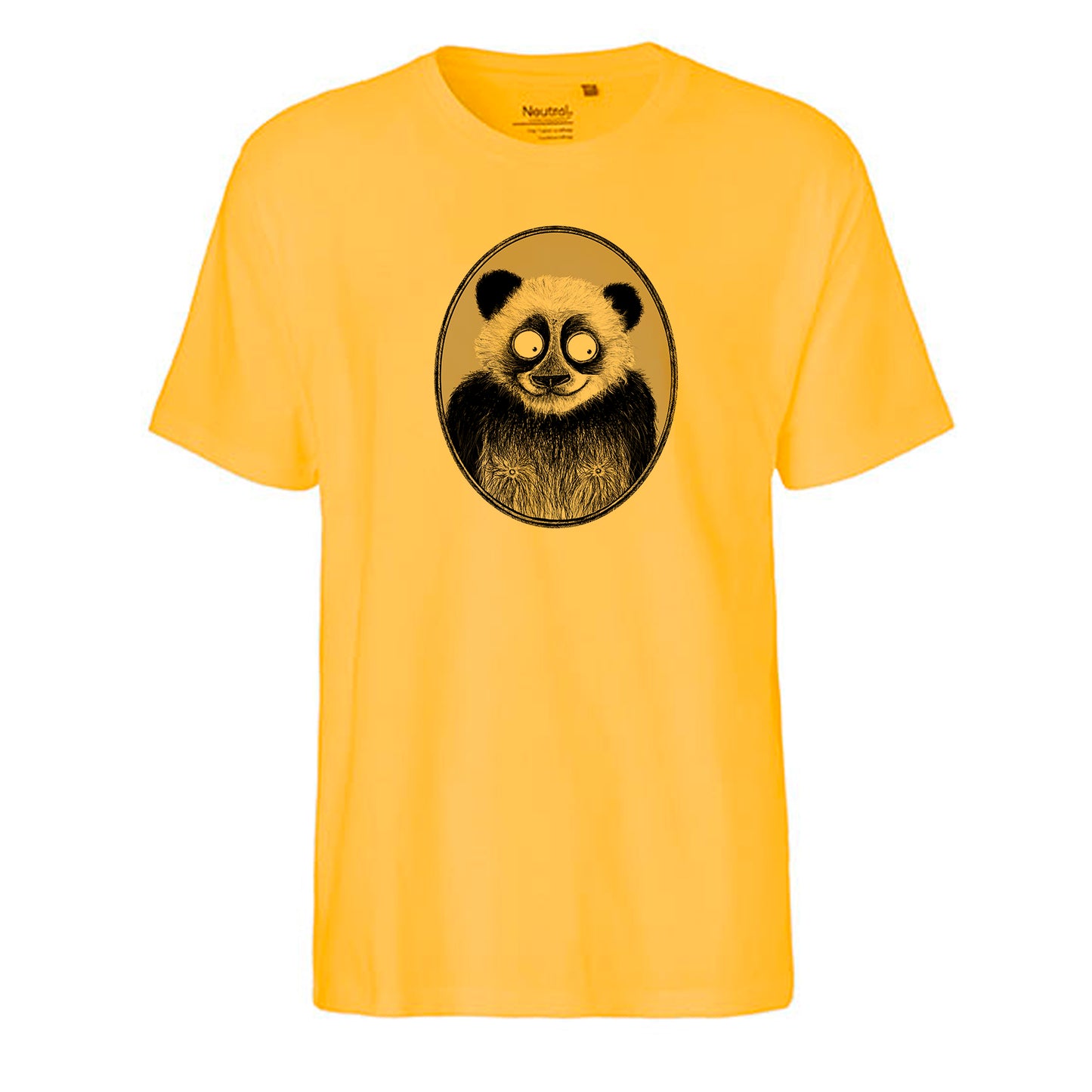 FairTrade men's t-shirt 'Panda - drawn' organic cotton